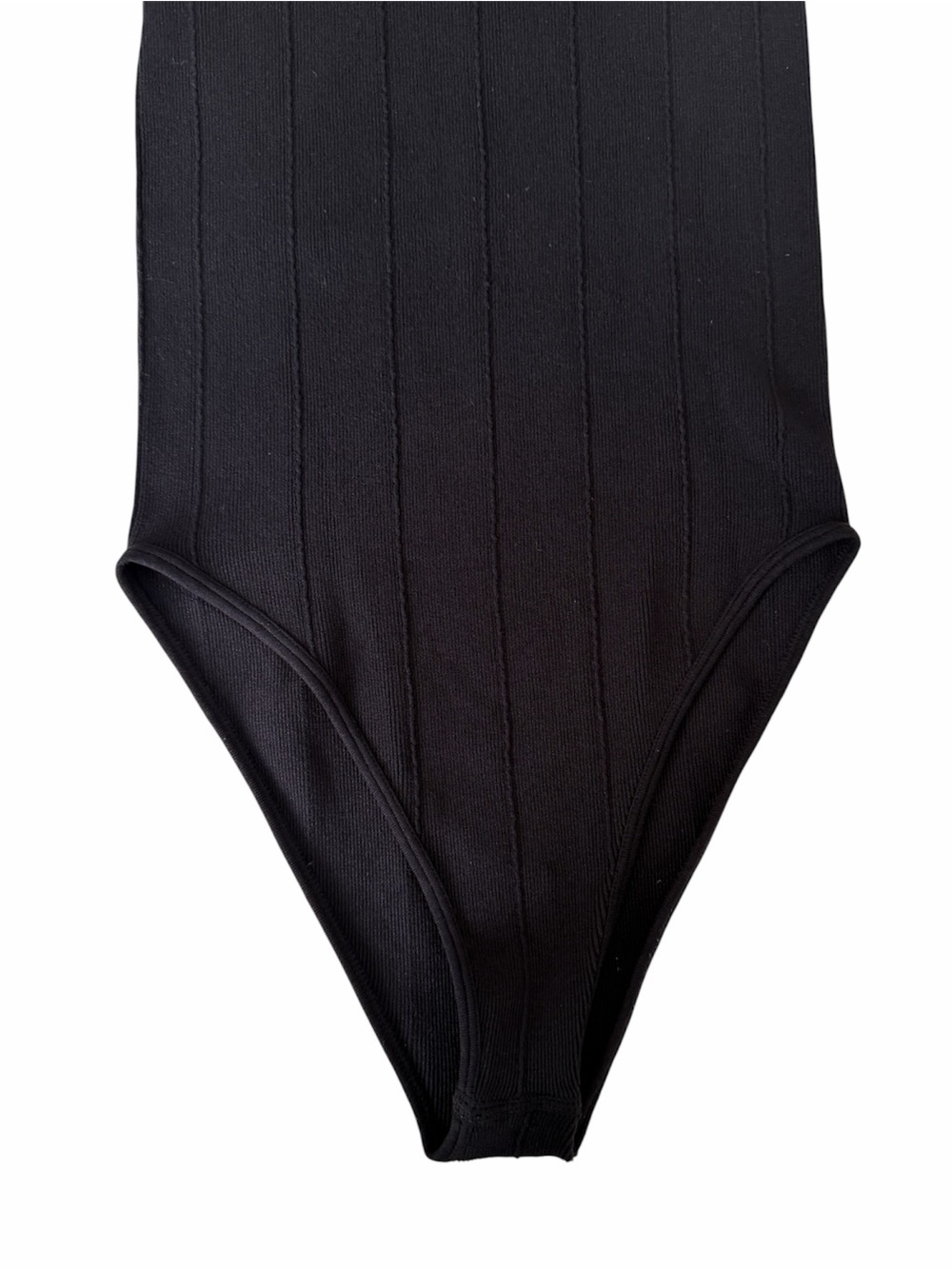 Zara Black Ribbed Bodysuit XS/S Square Neck Sleeveless Stretch Fitted Top - Picture 4 of 6